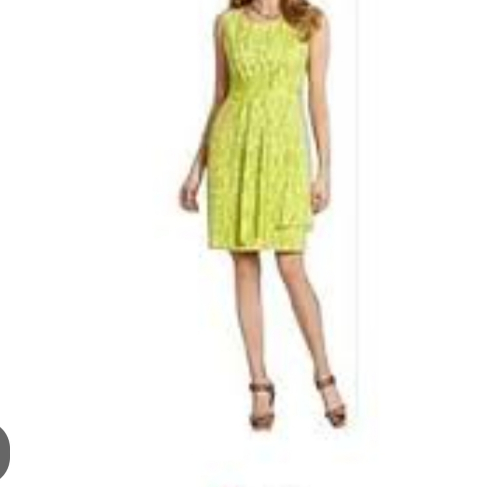 Antonio Milani  Women Lime Patterned Mini  Dress Size 8